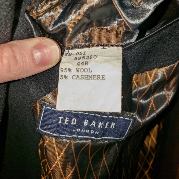 Ted Baker Overcoat - single breasted - Ulster collar - US 44R - Black - Picture 5 of 12